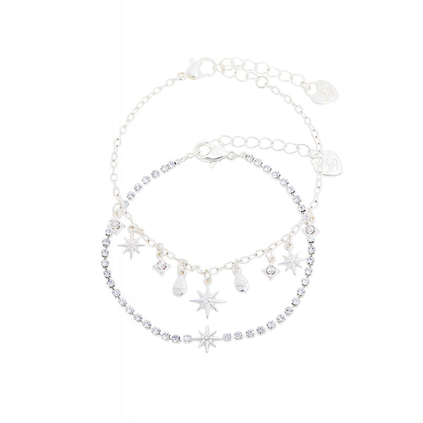 Lipsy Silver Celestial Charm Bracelet - Gift Boxed