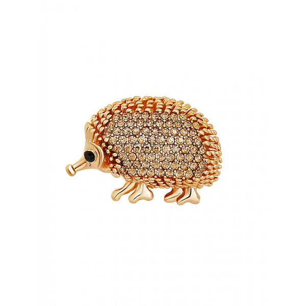 Jon Richard Novelty Cubic Zirconia Hedgehog Brooch - Gift Boxed