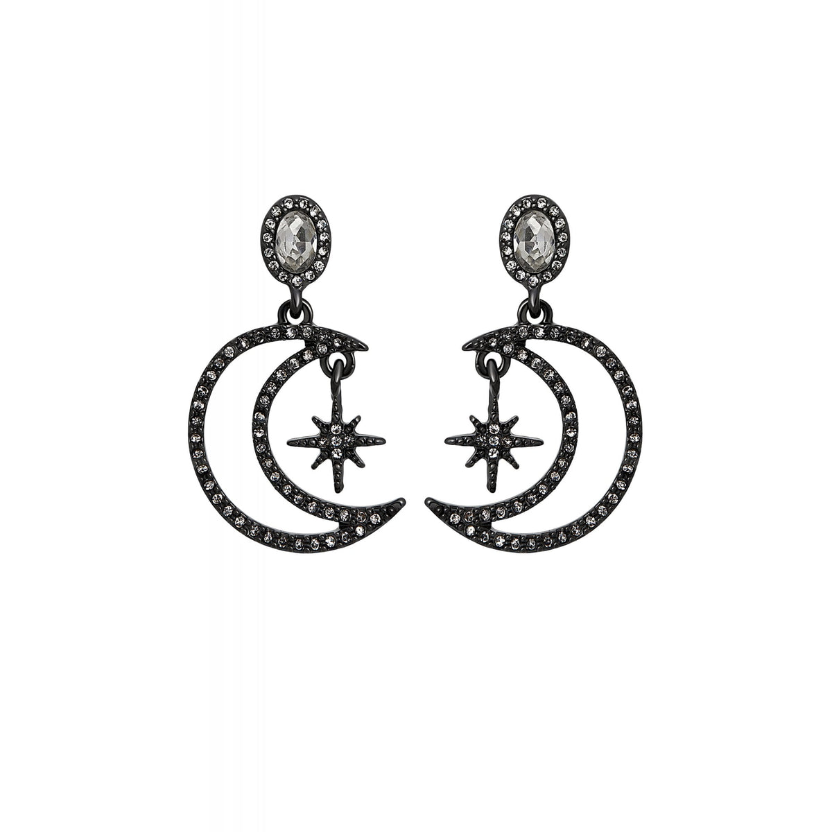 Mood Celestial Crescent Drop Earrings