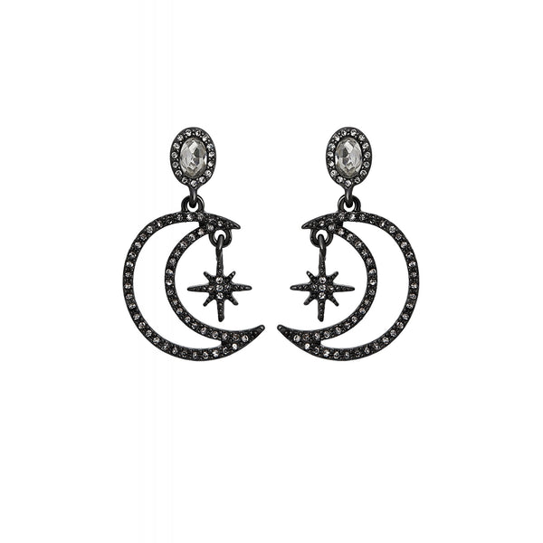 Mood Celestial Crescent Drop Earrings