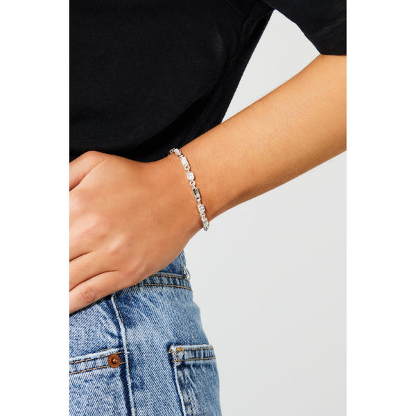 Lipsy Silver Baguette Detail Fine Bracelet