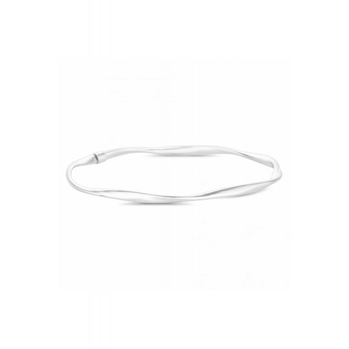 Simply Silver Sterling Silver 925 Wave Bangle Bracelet