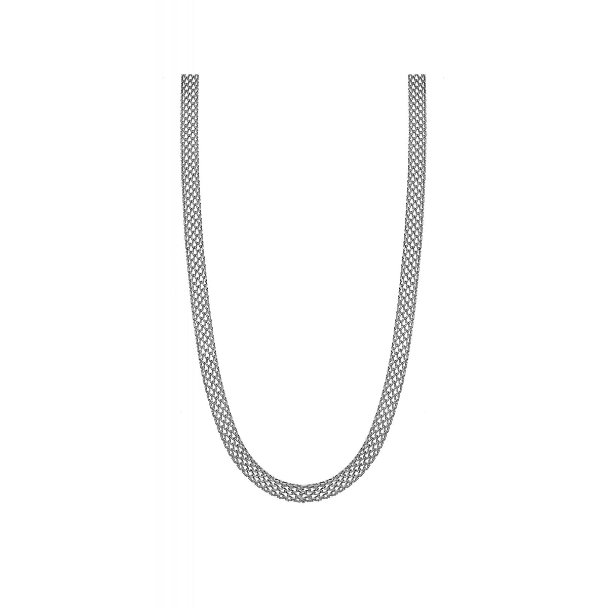 Simply Silver Sterling Silver 925 Open Cage Texture Necklace