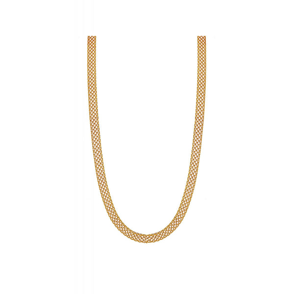Simply Silver Sterling Silver 925 Gold Open Cage Texture Necklace