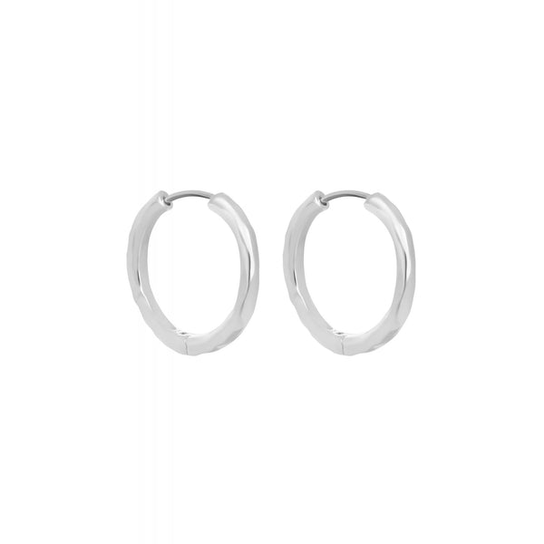 Simply Silver Sterling Silver 925 Fluid Hoop Earrings