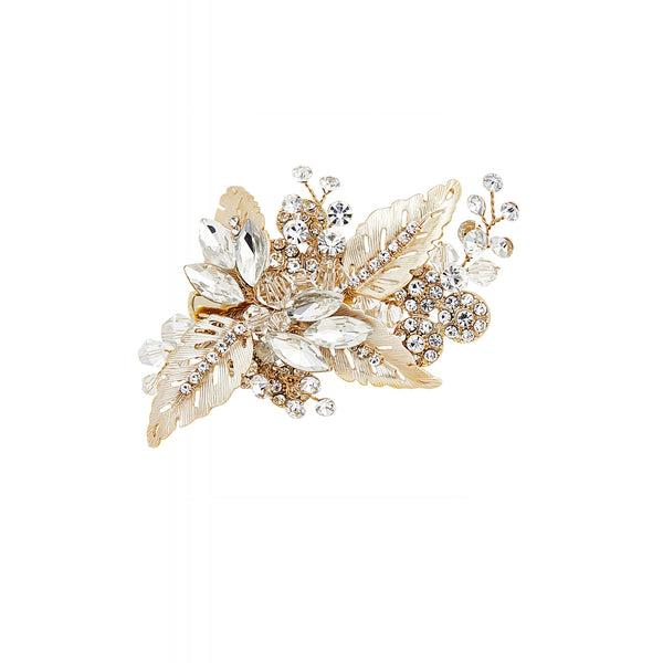Jon Richard Gold Plated Leaf Hair Slide