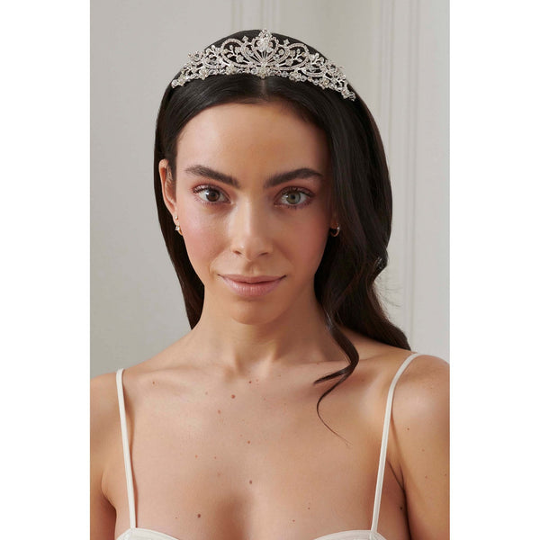Iris Raised Diamante Tiara - Gift Pouch