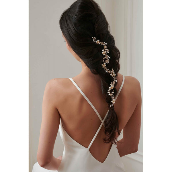 Jon Richard Gold Star And Pearl Hair Vine