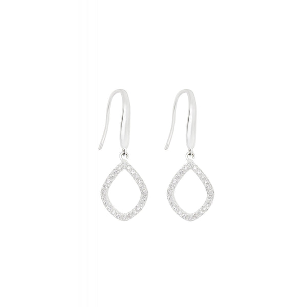 Simply Silver Sterling Silver 925 Open Diamond Shape Drop Earrings