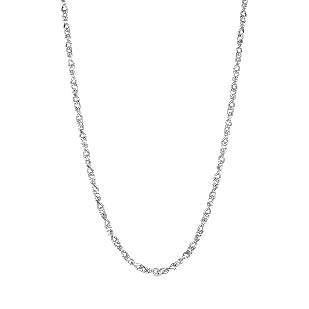 Simply Silver Sterling Silver 925 Small Infinity Necklace