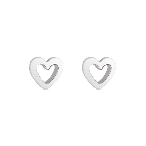 Simply Silver Sterling Silver 925 Open Heart Stud Earrings