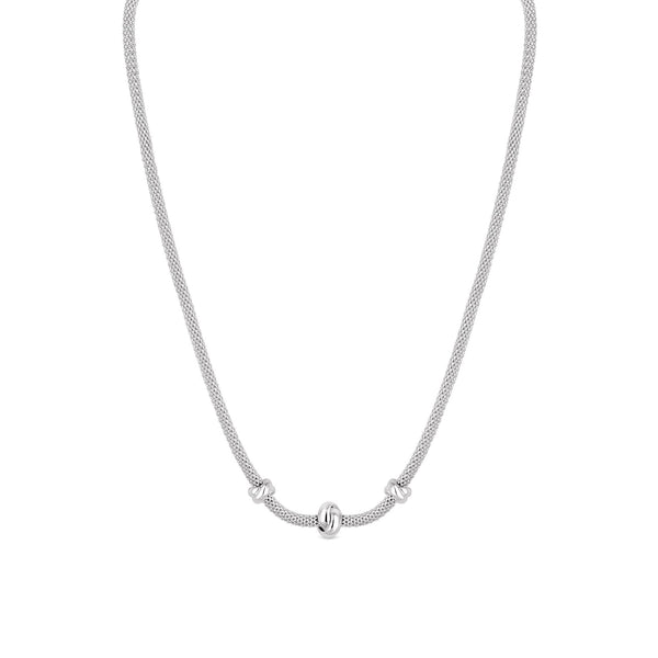 Simply Silver Sterling Silver 925 Love Knot Mesh Necklace