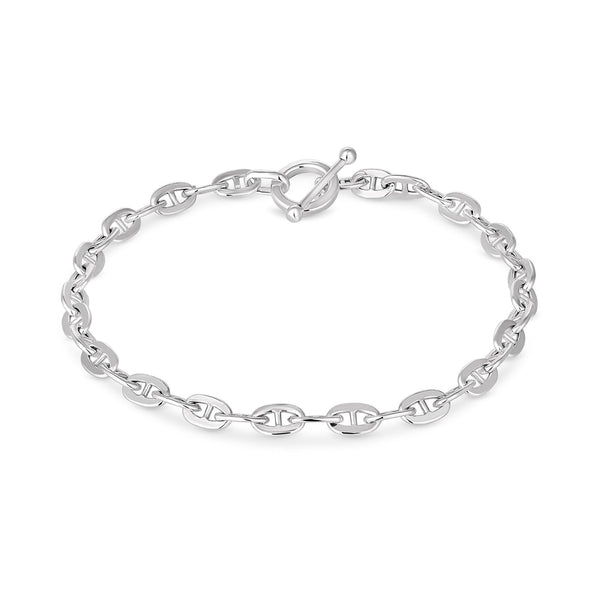 Simply Silver Sterling Silver 925 Link T Bar Chain Bracelet