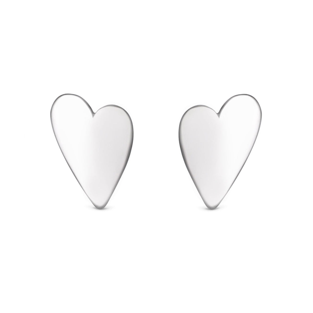 Simply Silver Sterling Silver 925 Heart Stud Earrings