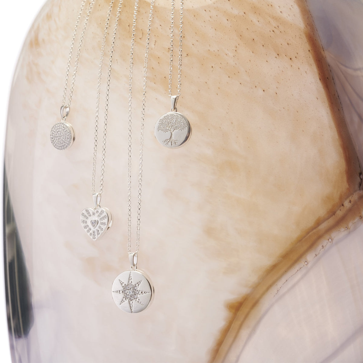 Simply Silver Sterling Silver 925 Embossed Tree of Love Locket Necklace