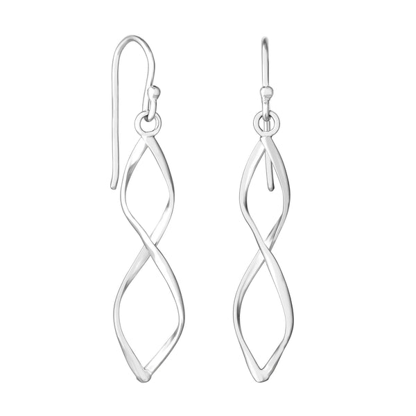 Simply Silver Sterling Silver 925 Polished Infinity Drop Earrings