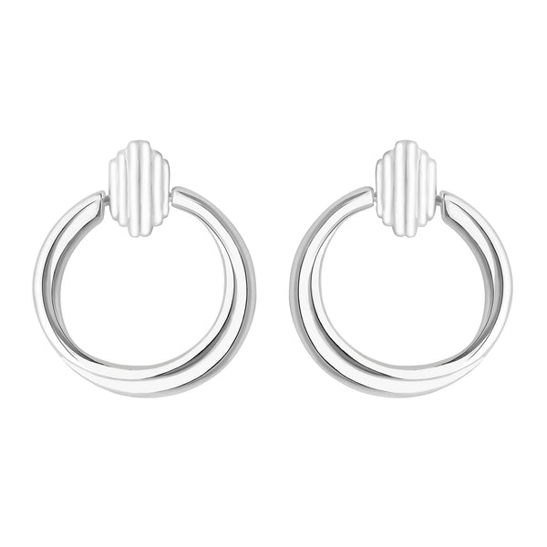 Simply Silver Sterling Silver 925 Forward Facing Open Drop Earrings