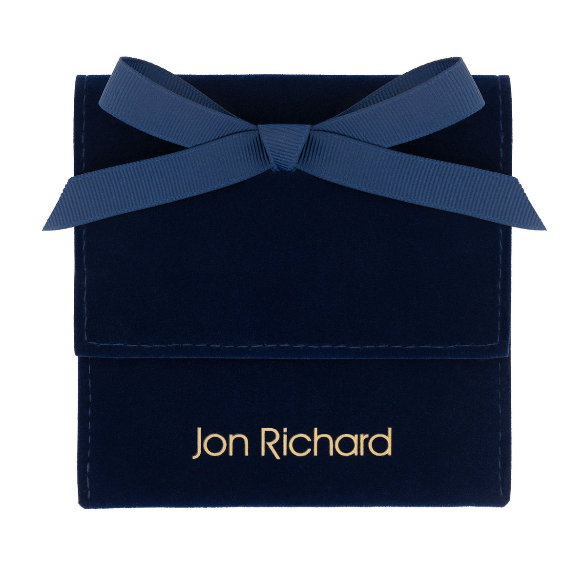 Jon Richard Blue Faux Suede Pouch With Blue Ribbon Tie