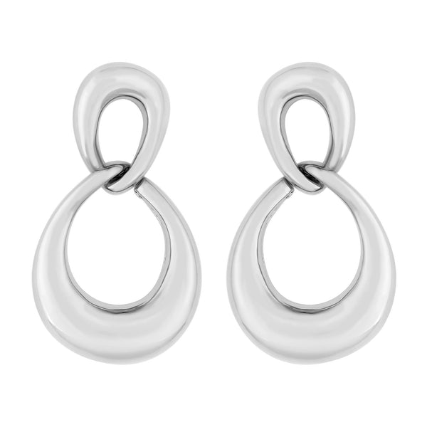 Jon Richard Silver Plated Polish Drop Earrings