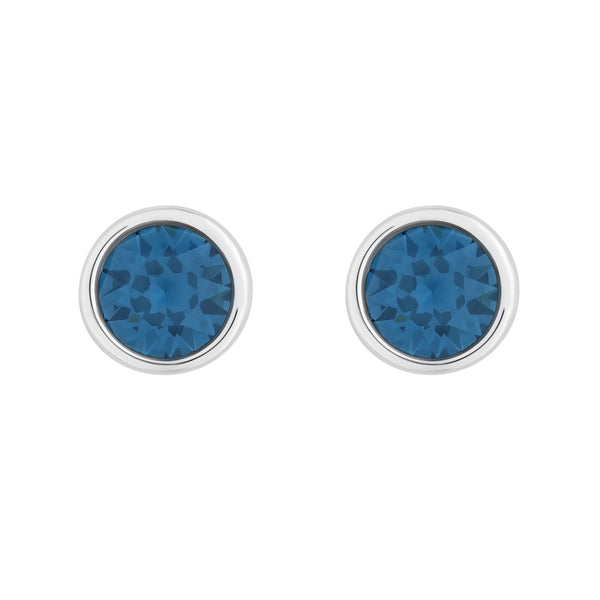 Jon Richard Silver Plated Besel Set Montana Stud Earrings