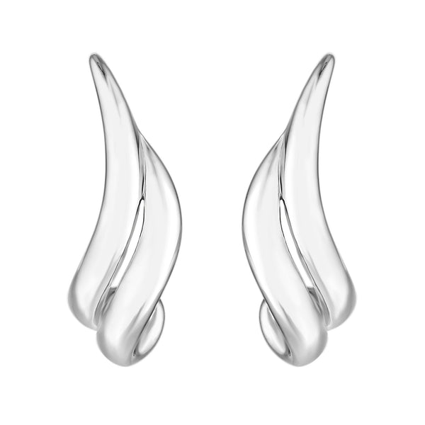 Jon Richard Silver Plated Double Wave Earrings