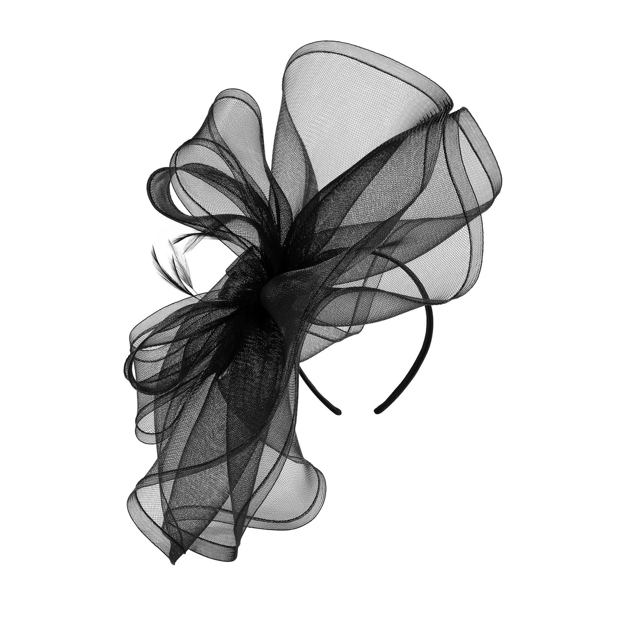 Jon Richard Black Large Hat Fascinator