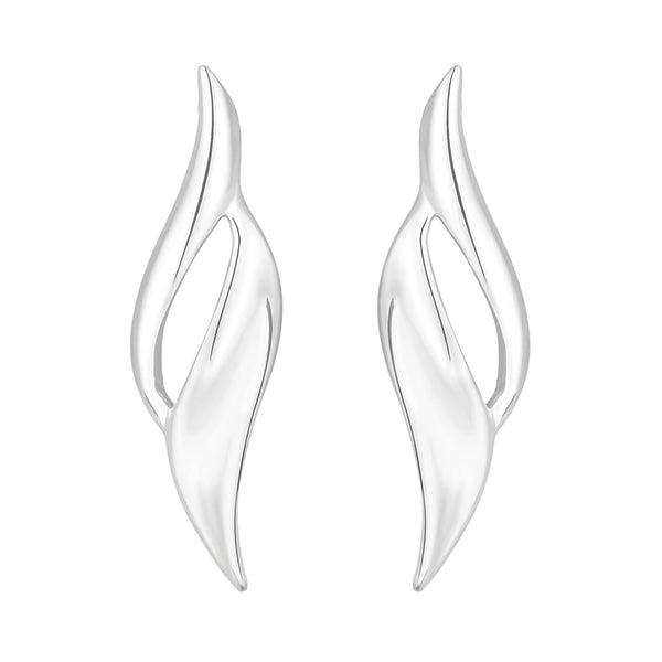 Simply Silver Sterling Silver 925 Polished Twist Drop Earrings