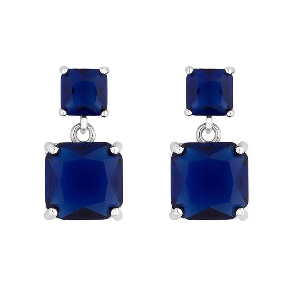 Jon Richard Rhodium Plated Cubic Zirconia Montana Drop Earrings