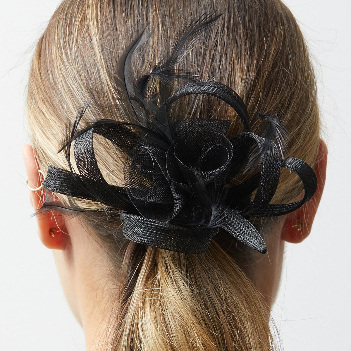 Jon Richard Black Small Fascinator Clip