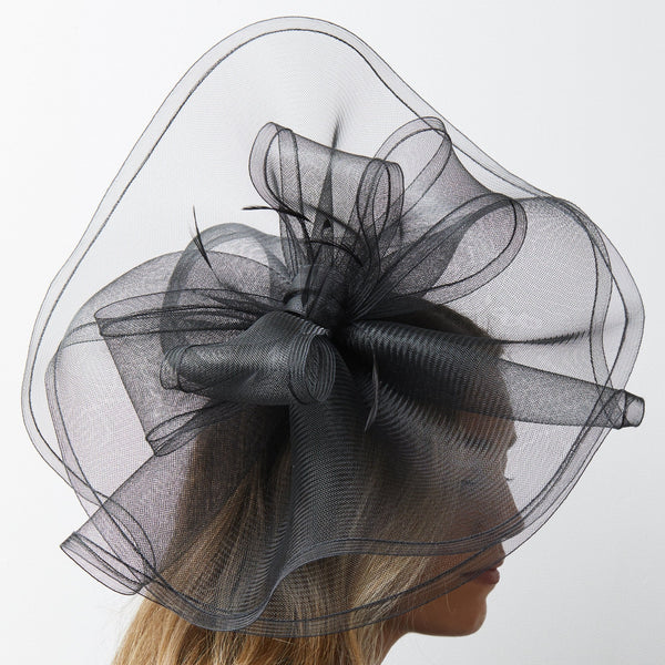 Jon Richard Black Large Hat Fascinator