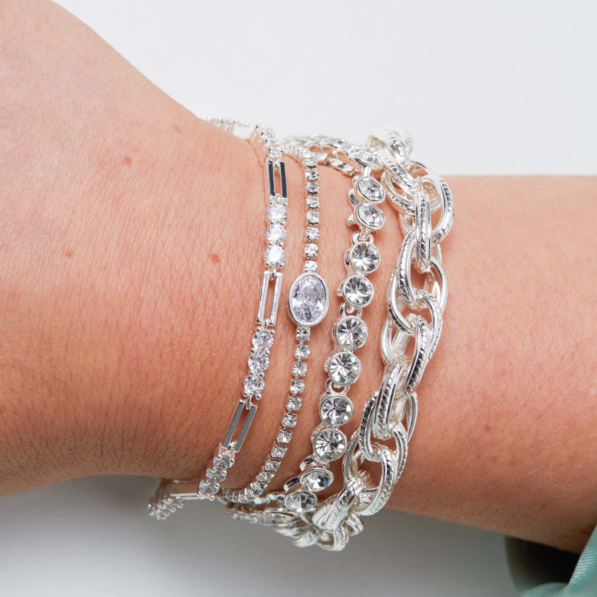 Silver Plated Tennis Bracelet