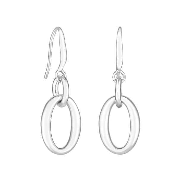 Simply Silver Sterling Silver 925 Link Polished Drop Earrings
