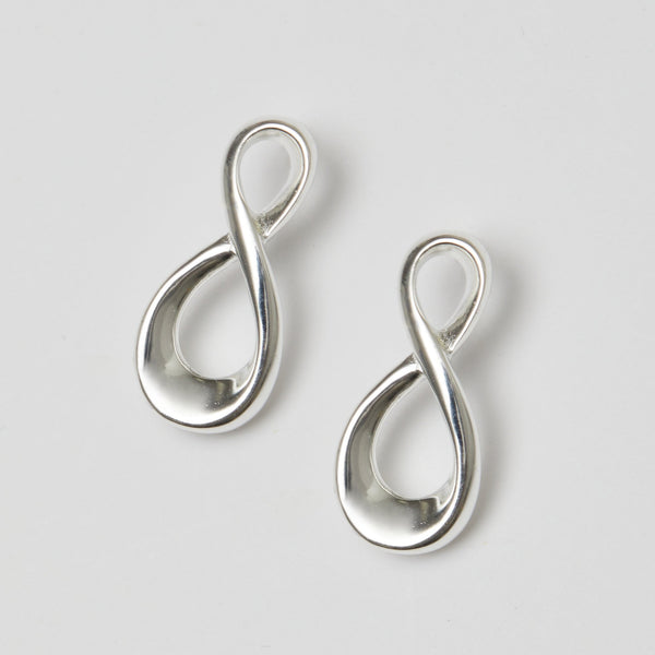 Simply Silver Sterling Silver 925 Polished Chunky Infinity Earrings