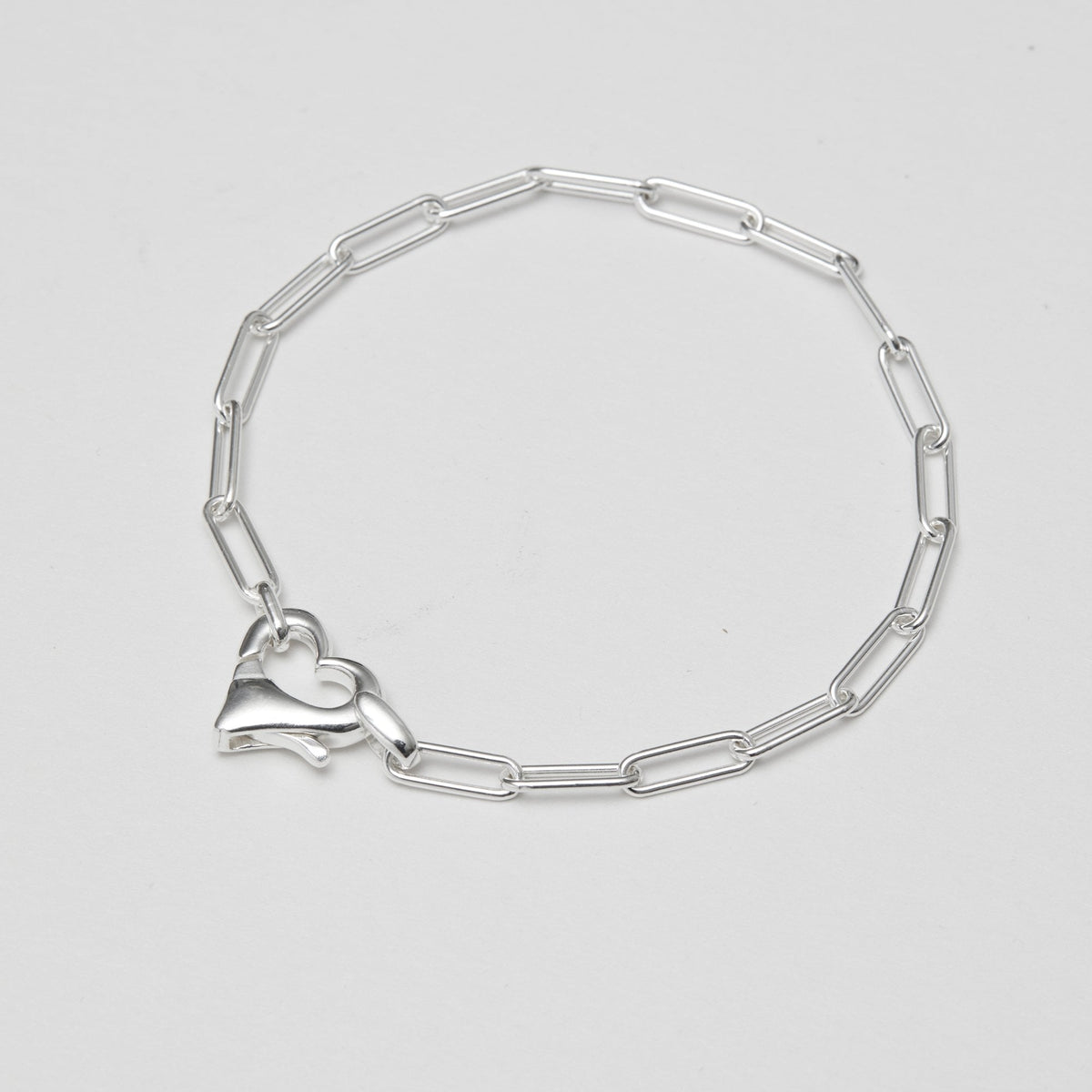 Simply Silver Sterling Silver 925 Open Heart Closure Bracelet