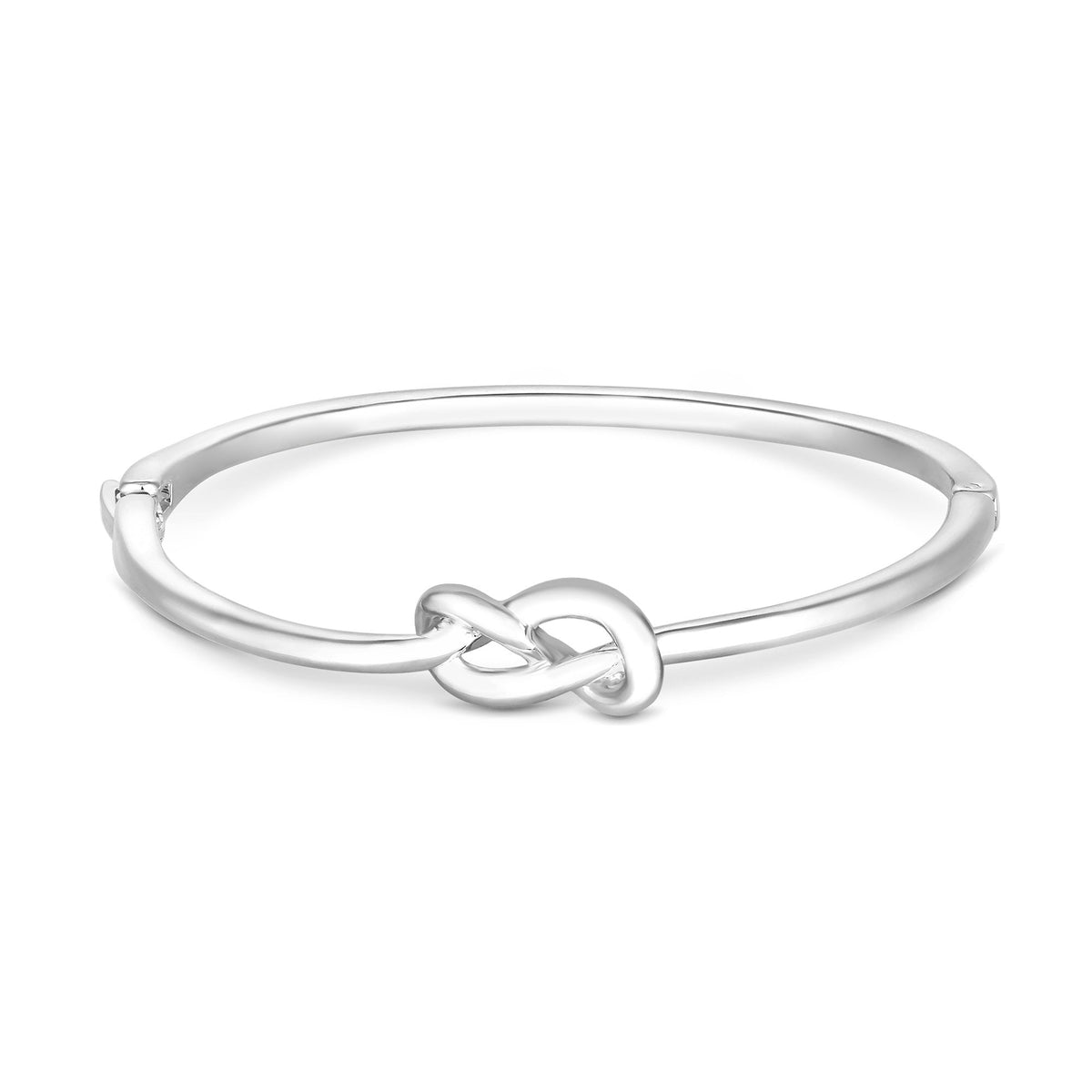 Jon Richard Silver Plated Polished Knotted Bangle Bracelet