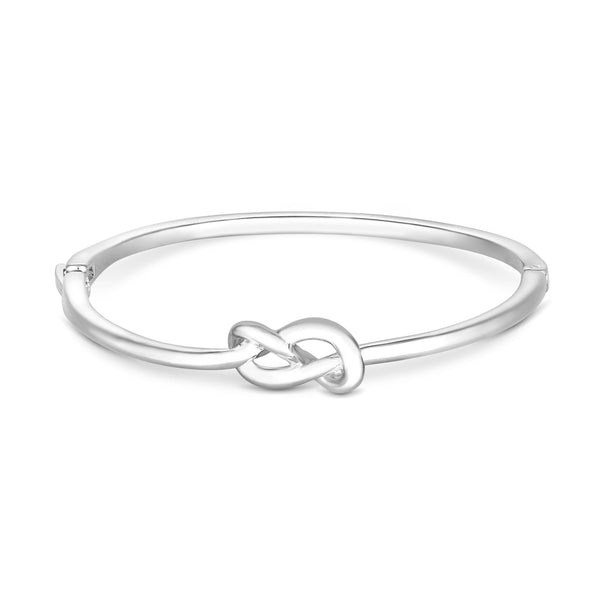 Jon Richard Silver Plated Polished Knotted Bangle Bracelet