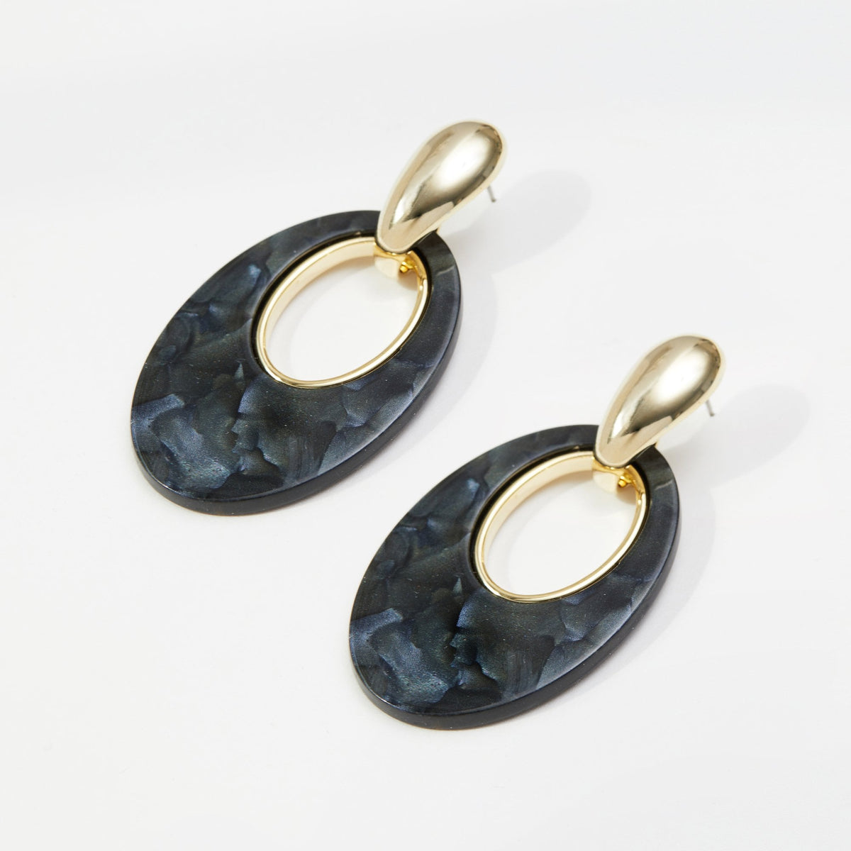 Jon Richard Gold Plated Resin And Polished Earrings