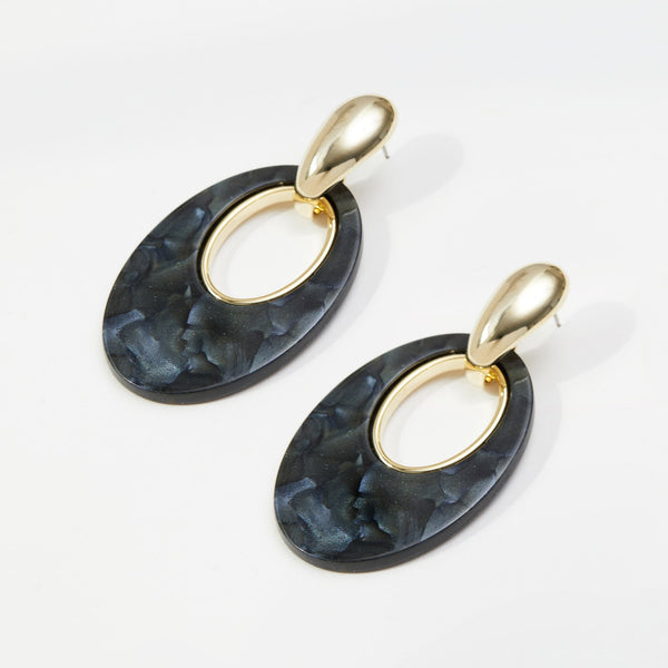 Jon Richard Gold Plated Resin And Polished Earrings