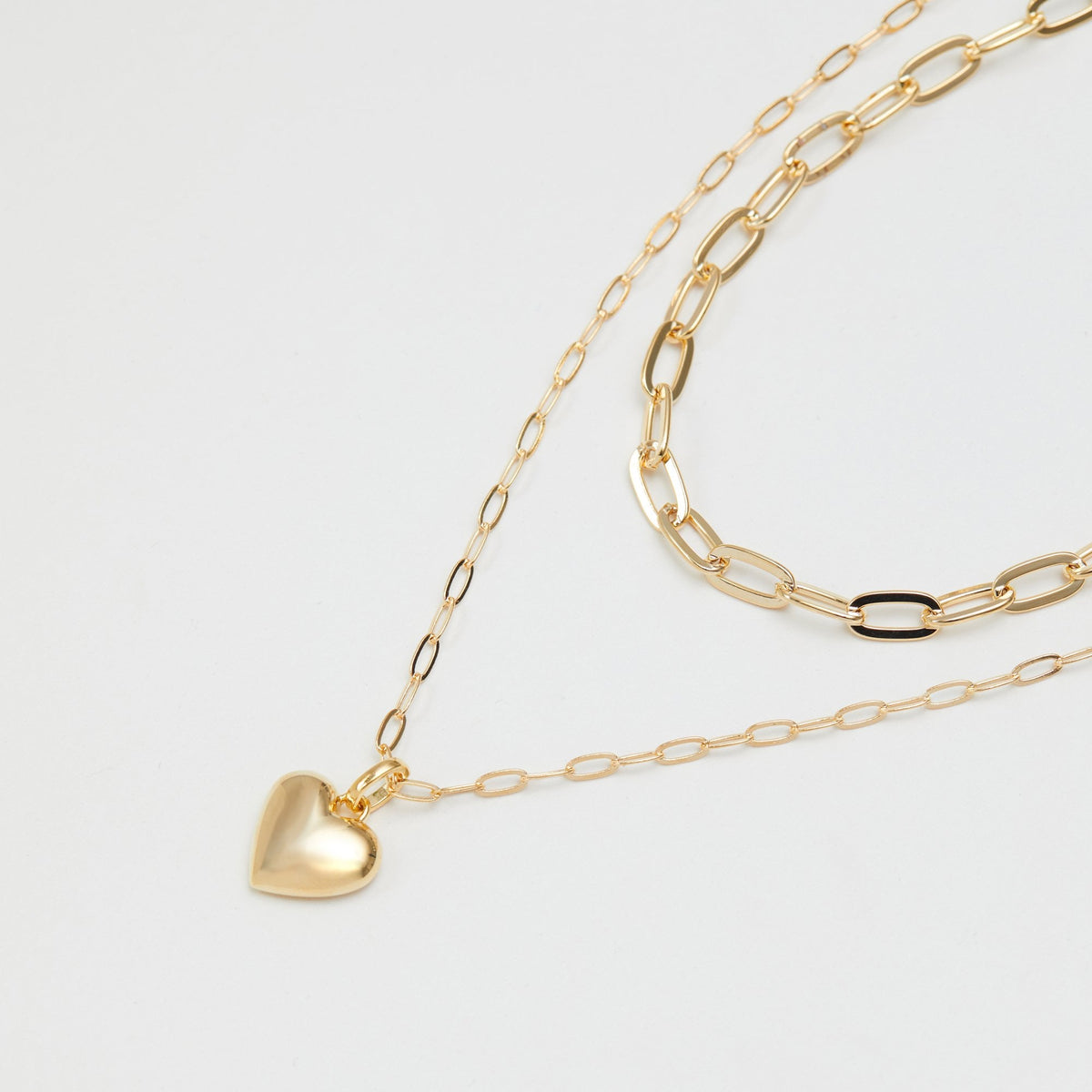 Jon Richard Gold Plated Polished Layered Heart Necklace