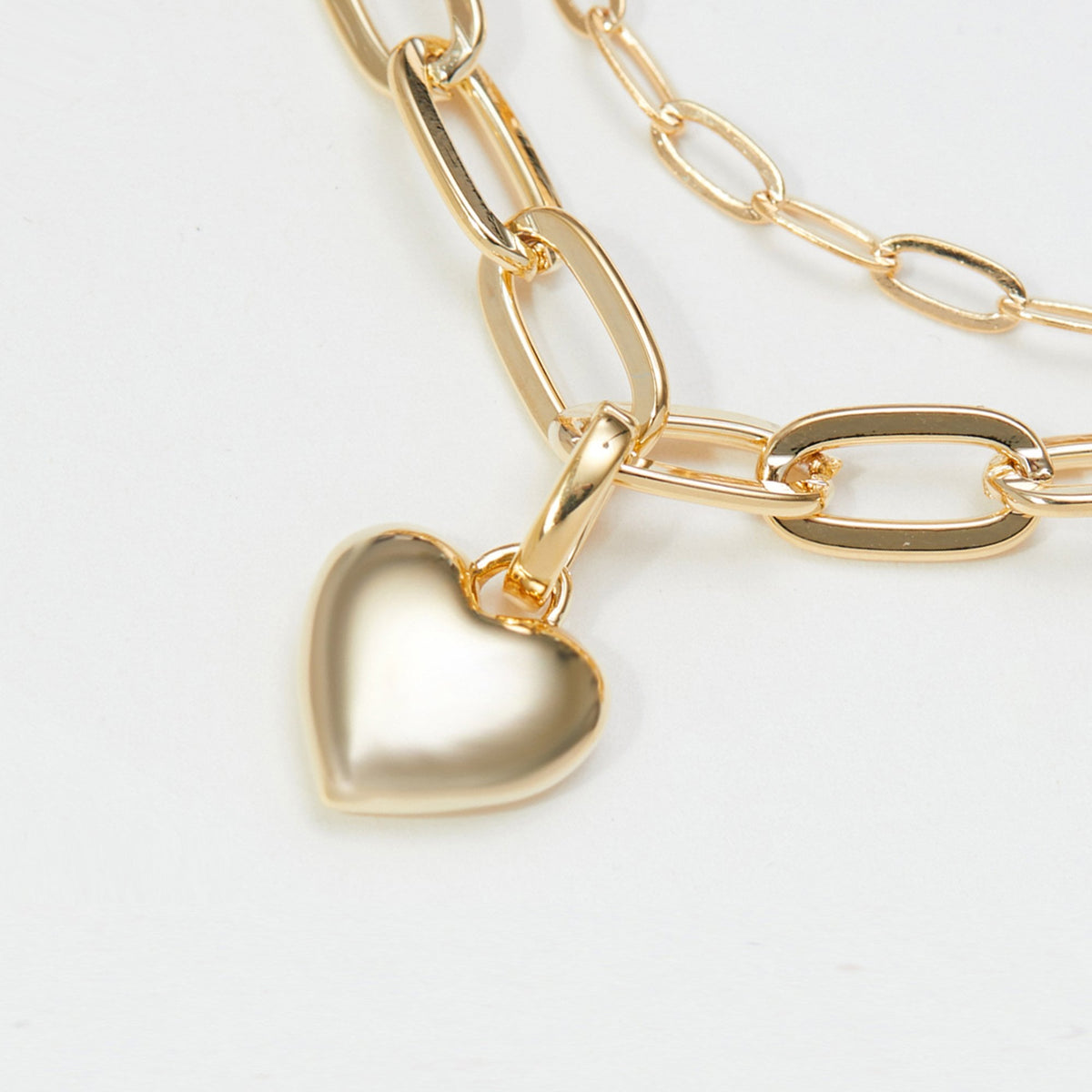 Jon Richard Gold Plated Polished Layered Heart Necklace