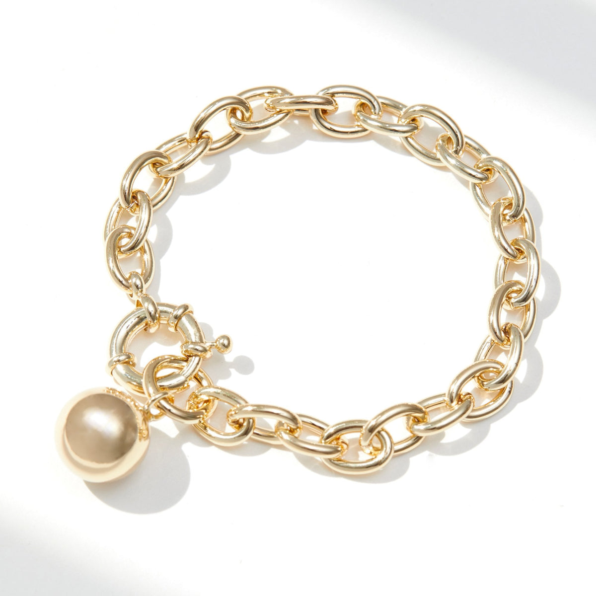 Jon Richard Gold Plated Polished Ball Bracelet