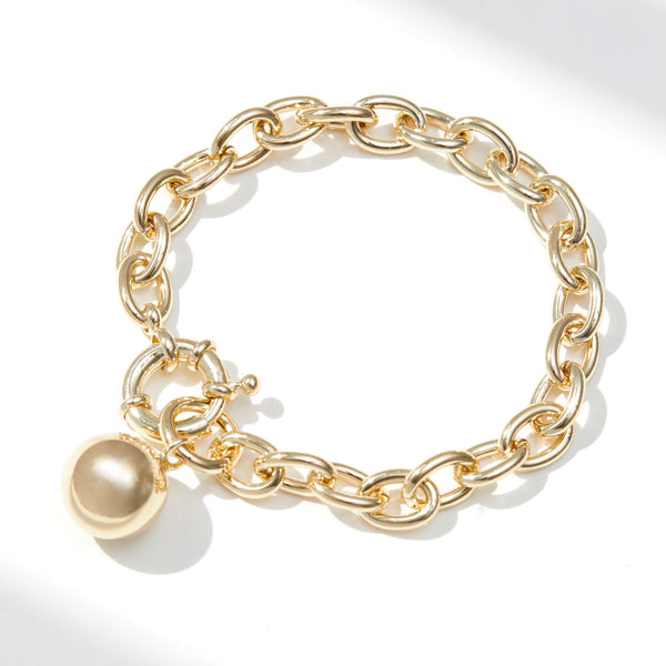 Jon Richard Gold Plated Polished Ball Bracelet