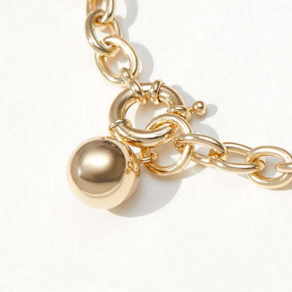 Jon Richard Gold Plated Polished Ball Bracelet