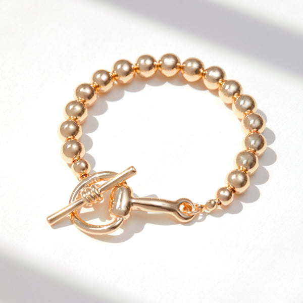 Jon Richard Gold Plated Polished Ball Bracelet Snaffle Bracelet
