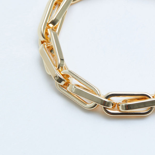 Jon Richard Recycled Gold Plated Polished Chain Stretch Bracelet