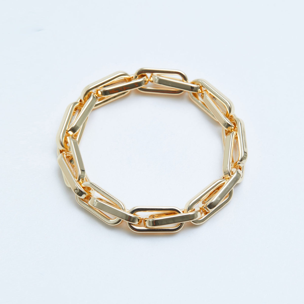Jon Richard Recycled Gold Plated Polished Chain Stretch Bracelet