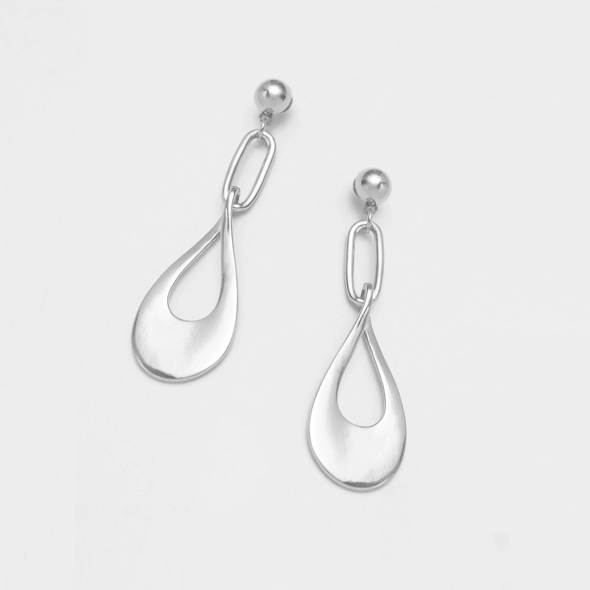 Jon Richard Silver Plated Polished Infinity Earrings