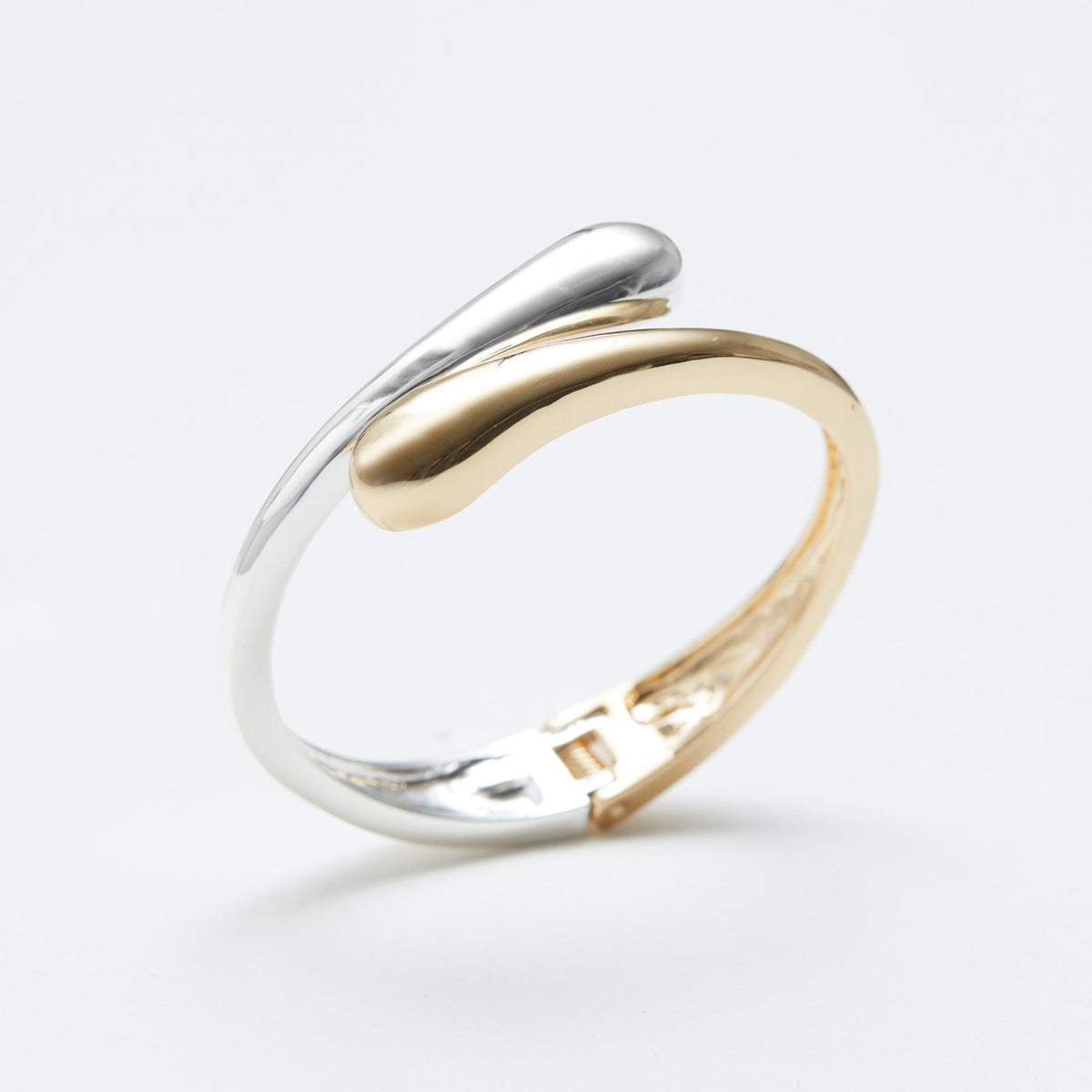 Jon Richard Recycled Two Tone Plated Polished Bangle Bracelet