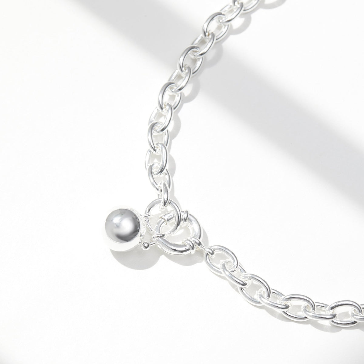 Jon Richard Silver Plated Polished Ball Necklace