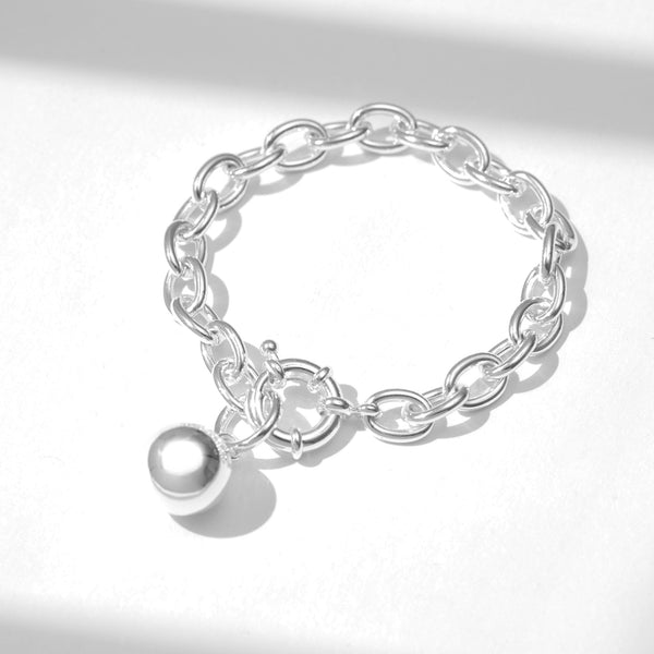 Jon Richard Silver Plated Polished Ball Bracelet